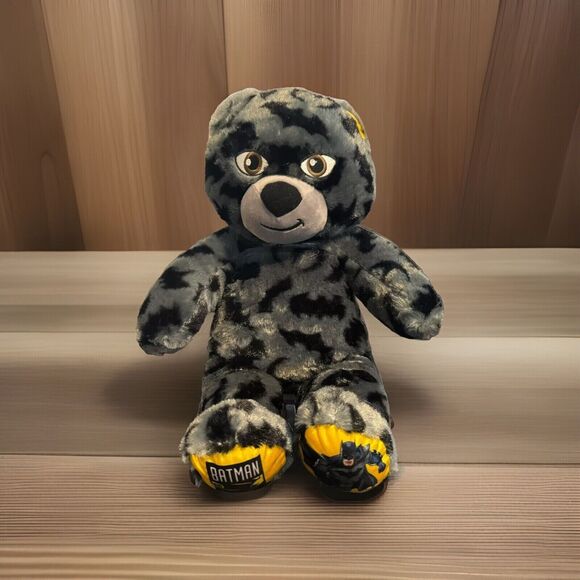 Build A Bear Batman 80 Years Gray Black Bat Symbol 16” Plush Teddy Toy Doll DC - Picture 1 of 8